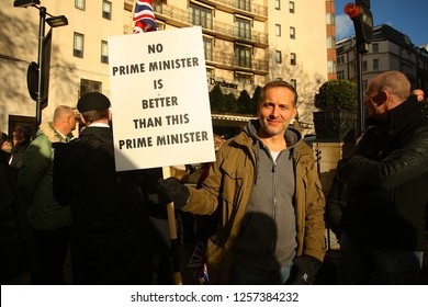 London / United Kingdom 12.09.18 Ukip Supporters Join Gerard Batten And Tommy Robinson On The Brexit Betrayed Rally Organised By UKIP In London 