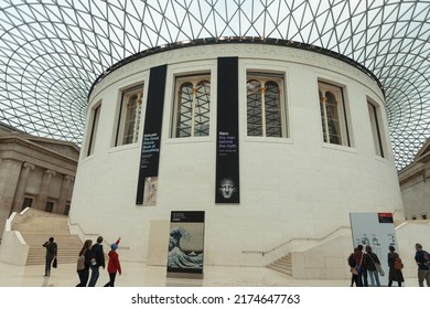 London, UNITED KINGDOM - 18.10.2021: British Museum Interior, The Great Court. London, England.