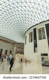 London, UNITED KINGDOM - 18.10.2021: British Museum Interior, The Great Court. London, England.