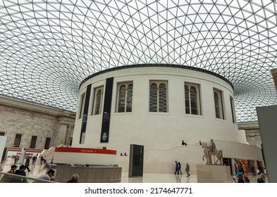 London, UNITED KINGDOM - 18.10.2021: British Museum Interior, The Great Court. London, England.