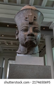 London, UNITED KINGDOM - 18.10.2021: British Museum Interior, Collection Of Egypt. Camden, London, England.