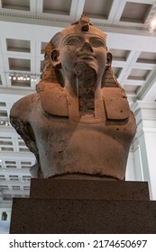 London, UNITED KINGDOM - 18.10.2021: British Museum Interior, Collection Of Egypt. Camden, London, England.