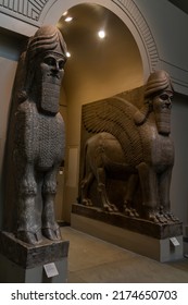 London, UNITED KINGDOM - 18.10.2021: British Museum Interior, Collection Of Egypt. Camden, London, England.