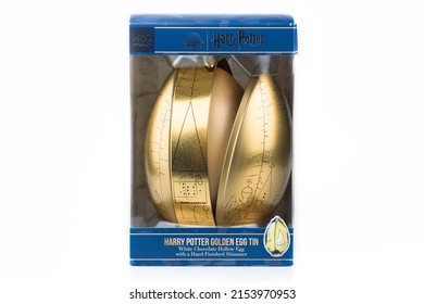 LONDON, UNITED KINGDOM - 2022 MAY: A Chocolate Golden Egg From The Harry Potter Movie Franchise.