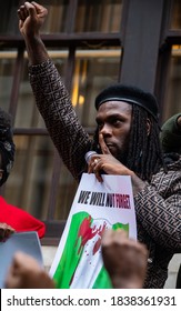 London, United Kingdom. 21st October 2020.Nigerian Afrobeats Artists Burna Boy Protests Against Police Killings In Nigeria After 12 Days Of Anti-police Demonstrating. 