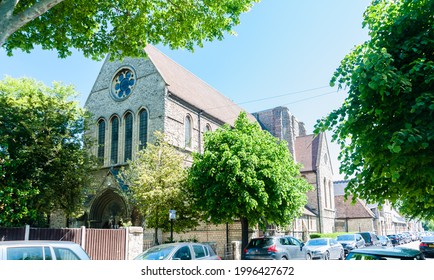 London, United Kingdom, 9 June, 2021: The Universal Church Of The Kingdom Of God (UCKG) Is An Evangelical Charismatic Christian Denomination, St. Andrew's Road, Newham, London, United Kingdom