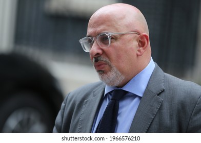 London, United Kingdom - April  27 2021:  UK Minister For Covid Vaccine Deployment Nadhim Zahawi Is Seen In Downing Street.