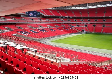 LONDON, UNITED KINGDOM - Aug 24, 2012: A horizontal shot of a famous Wembley Stadium in London, United Kingdom