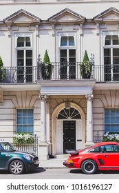 LONDON, UNITED KINGDOM - August 3rd, 2014:detail of a street in Mayfair, in an affluent area of London city centre