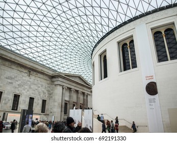 LONDON, UNITED KINGDOM- CIRCA OCTOBER, 2012: Inside British Museum