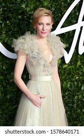 London, United Kingdom- December 2 2019: Cate Blanchett Attends The Fashion Awards At The Royal Albert Hall In London.