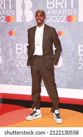 London, United Kingdom - February 08, 2022: Mo Farah attends The BRIT Awards 2022 at The O2 Arena in London, England.