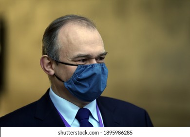 London, United Kingdom - January 17 2021: Liberal Democrat Party Leader Ed Davey Leaves BBC Headquarters In Portland Place.