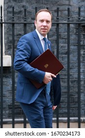 London, United Kingdom- March 11, 2020:     Matt Hancock Arrives For A Cabinet Meeting At 10 Downing Street In London, UK.