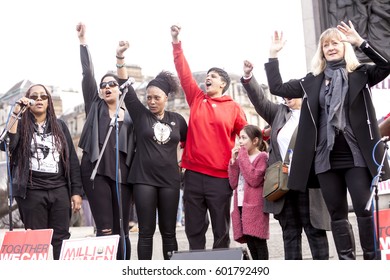 London, United Kingdom - March 11, 2017: Million Women Rising. A Million Women Rising Is A March By Only Women To Protest The Violence Against Women Around The World. It Is Diverse And Inclusive.