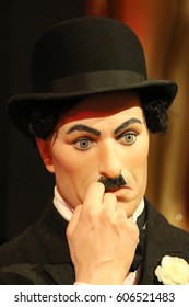 London, United Kingdom - March 17, 2017: Charlie Chaplin wax figure at Madame Tussauds London