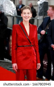 London, United Kingdom- March 8, 2020: Rosamund Pike attends the "Radioactive" UK Premiere at the Curzon Mayfair in London, UK.
