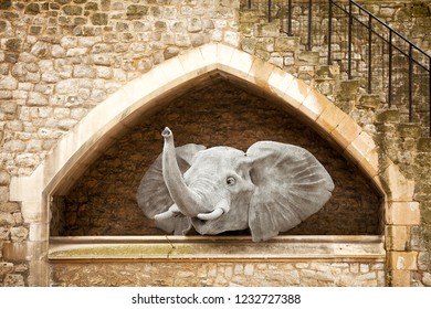 London, United Kingdom, May 19, 2013: Architectural Detail Of Buildings Of The Tower Of London, Home Of The Crown Jewels Of England