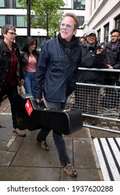 London, United Kingdom - May 31, 2019: Kiefer Sutherland Sighted Arriving At BBC Radio 2 In London, England.