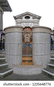 London, United Kingdom - November 19, 2011: Neptune Fountain In St Pauls Church Yard At Covent Garden In London, UK.