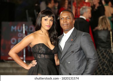 London, United Kingdom - November 2, 2017: Nicolette Robinson And Leslie Odom Jr Attend The 'Murder On The Orient Express' World Premiere At Royal Albert Hall In London, UK.