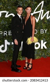 London, United Kingdom - November 29, 2021: Romeo Beckham And Mia Regan Arrive At The Fashion Awards 2021 At Royal Albert Hall In London, England.