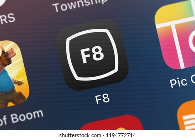 London, United Kingdom - October 01, 2018: Screenshot Of Facebook, Inc.'s Mobile App F8.