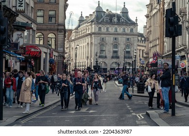 London, United Kingdom - September 19, 2022: The People Of London, Street Photography, Piccadilly Circus