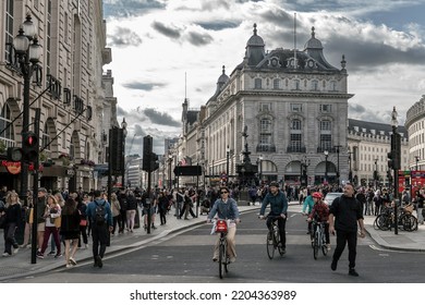 London, United Kingdom - September 19, 2022: The People Of London, Street Photography, Piccadilly Circus