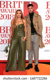 London, United Kingdom-February 21, 2018: Jesy Nelson And Harry James Attend The BRITS Awards At The O2 Arena In London, UK.