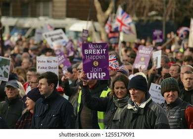 London / Unitied Kingdom - 12.09.2018 UKIP's Brexit Betrayal Rally In  London With Tommy Robinson And Gerard Batten