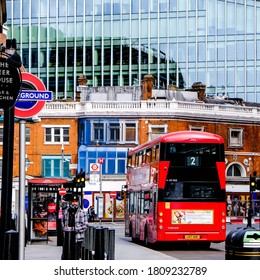 London Victoria, UK, September 04 2020, Transport For London Red Double Decker Bus Incresing Services As London Schools Reopen