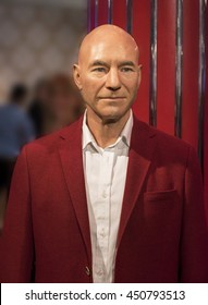 LONDON,THE UK-CIRCA MAY 2016:  Patrick Stewart Wax Figure In Madame Tussaud's Museum