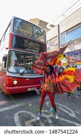 London/UK - 08/25/19 - The Famous London Festival The Notting Hill Festival 2019 On A Sunny Bank Holiday Weekend