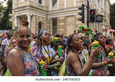 London/UK - 08/25/19 - The Famous London Festival The Notting Hill Festival 2019 On A Sunny Bank Holiday Weekend