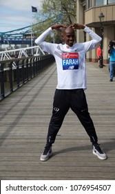 London,UK,April 17th 2018,Sir Mo Farah Attends The London Marathon Photocall 