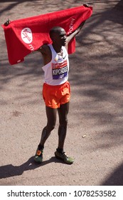 London,UK,April 22nd,2018,Eliud Kipchoge Wins The London Marathon 2018