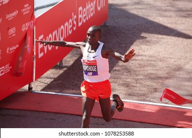 London,UK,April 22nd,2018,Eliud Kipchoge Wins The London Marathon 2018