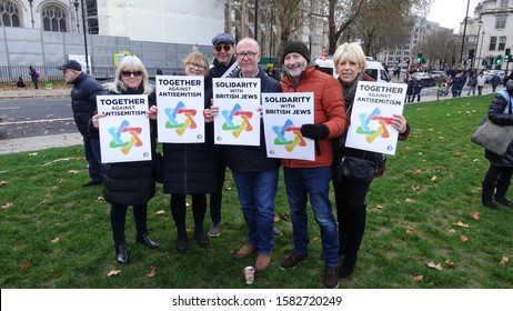 London.UK.December 8th 2019. An Estimated 2,500 People From All Religions And Walks Of Life Turn Up At An Antisemitism Rally, Parliament Square     