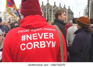 London.UK.December 8th 2019. An Estimated 2,500 People From All Religions And Walks Of Life Turn Up At An Antisemitism Rally, Parliament Square     