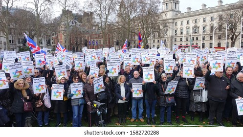 London.UK.December 8th 2019. An Estimated 2,500 People From All Religions And Walks Of Life Turn Up At An Antisemitism Rally, Parliament Square     