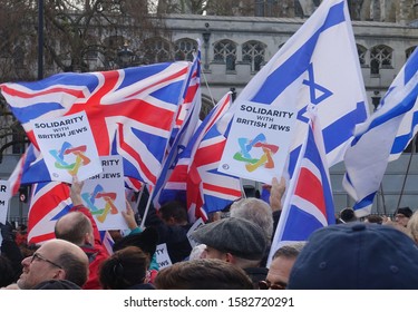 London.UK.December 8th 2019. An Estimated 2,500 People From All Religions And Walks Of Life Turn Up At An Antisemitism Rally, Parliament Square     