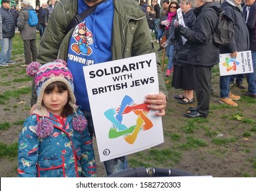 London.UK.December 8th 2019. An Estimated 2,500 People From All Religions And Walks Of Life Turn Up At An Antisemitism Rally, Parliament Square     