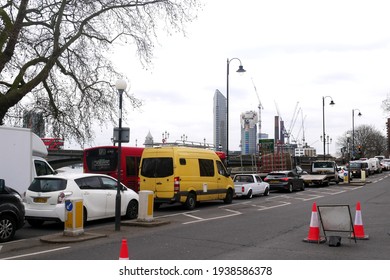 London.UK.March 18th 2021.Central London Pollution And Traffic Levels Reaching Pre-covid Levels.