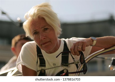 London/United Kingdom/ 04/19/2019
Actress Emma Thompson At The Extinction Rebellion Protesters In Oxford Street London.