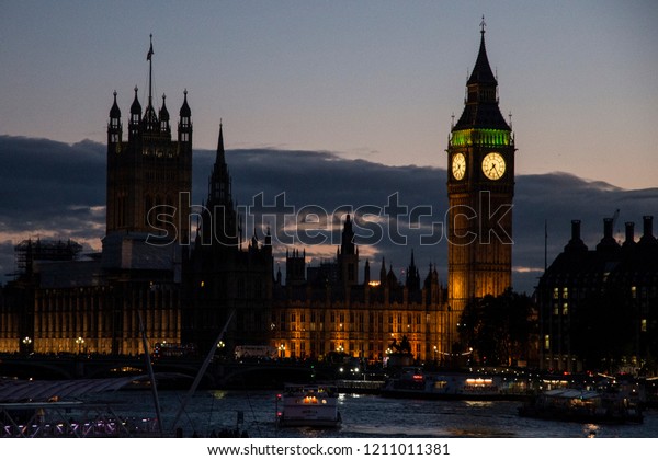 London,United Kingdom-September 22, 2016: The Palace of\
Westminster is the meeting place of the House of Commons and the\
House of Lords, the two houses of the Parliament of the United\
Kingdom. 