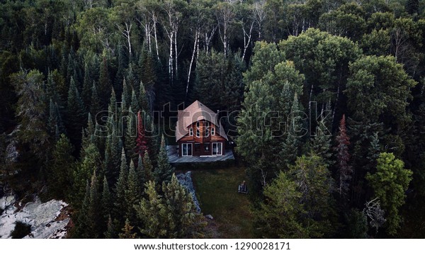 Lone Cabin Woods Cabin Porn Stock Image Download Now