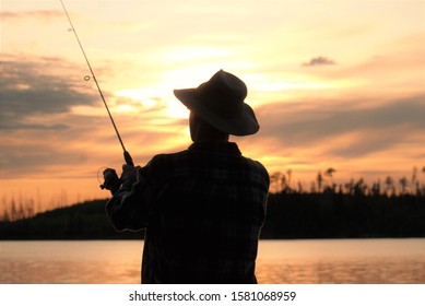 A Lone Fisher In The Evening