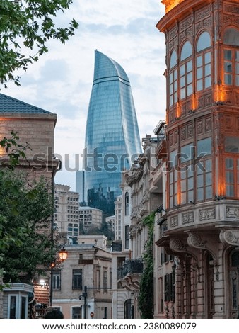 Similar – Image, Stock Photo tower Old town Building