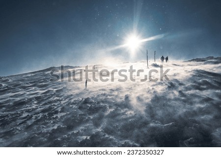 Similar – winter hiking country